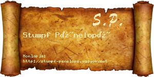 Stumpf Pénelopé névjegykártya